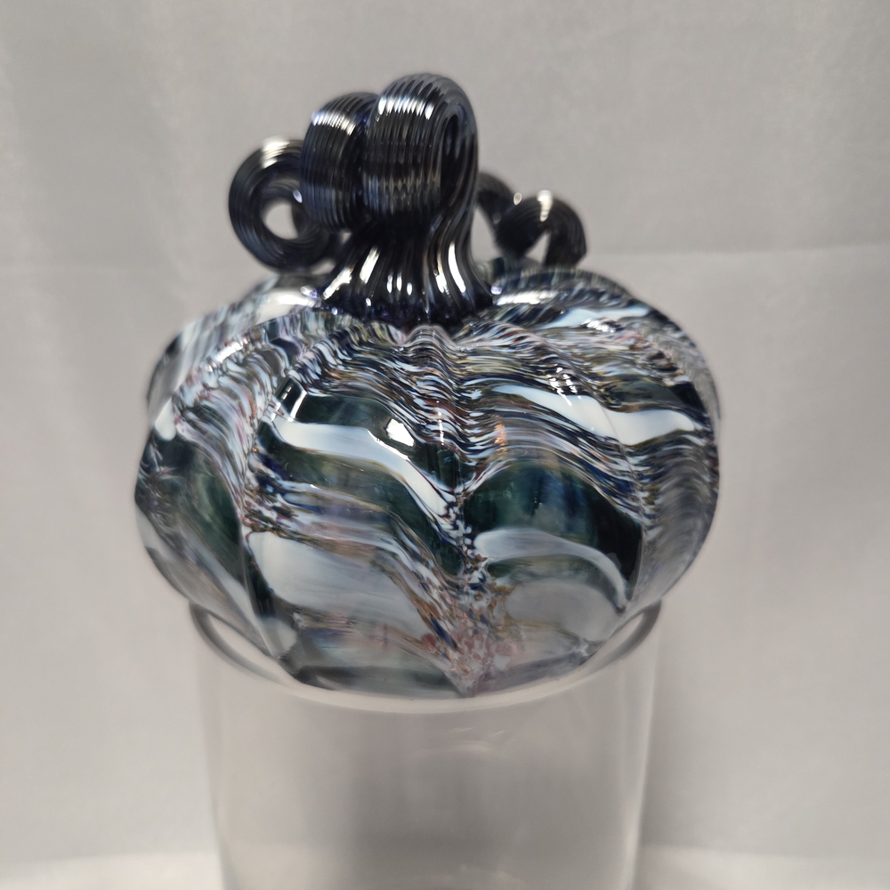 Hand blown Luke Adams glass pumpkin
